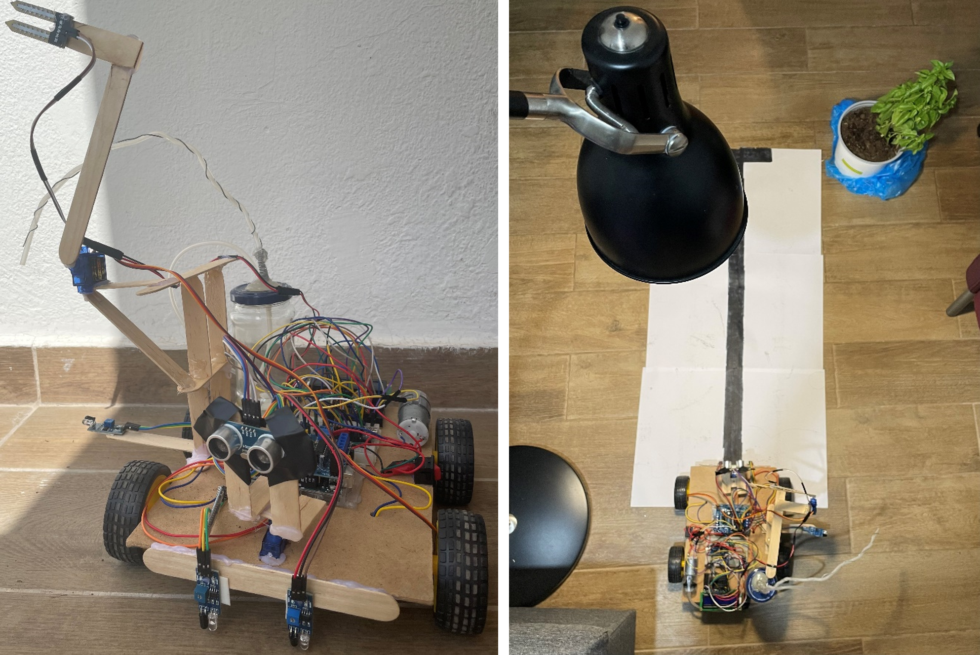Robotic Vehicle with Automatic Watering Plant System Image